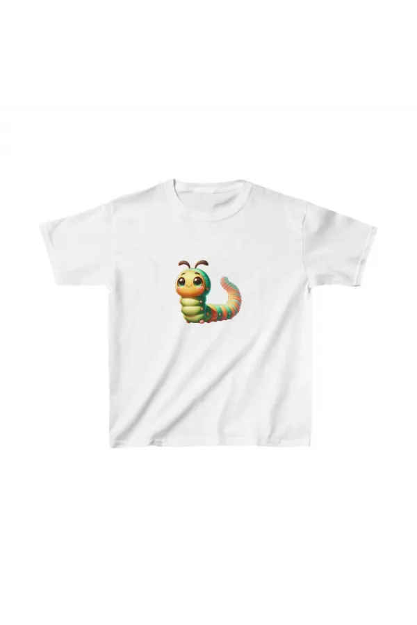 Unisex Çocuk Baskılı T-Shirt - Beyaz