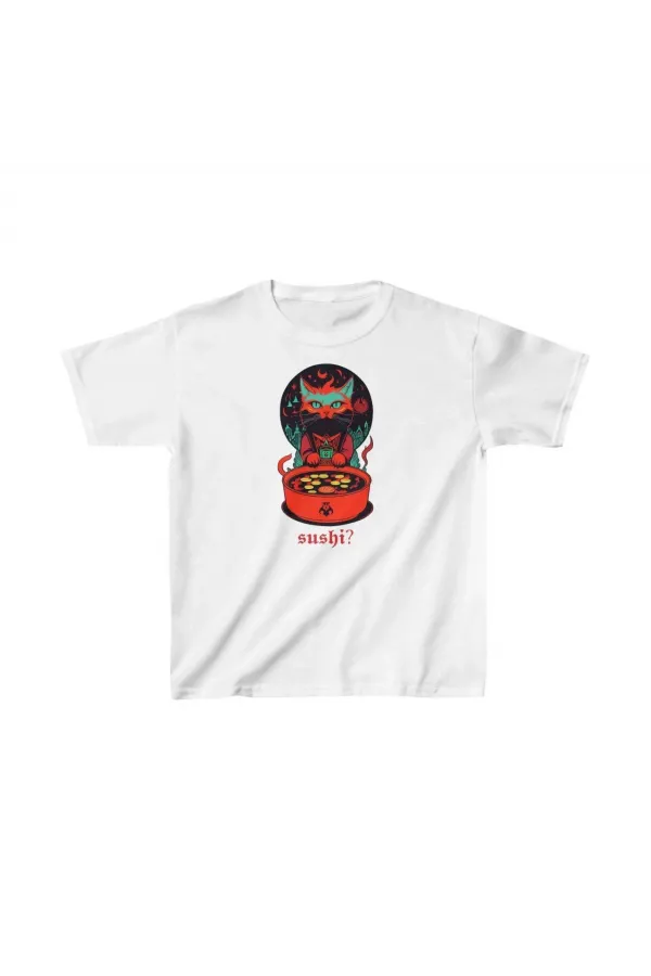 Unisex Çocuk Baskılı T-Shirt - Beyaz