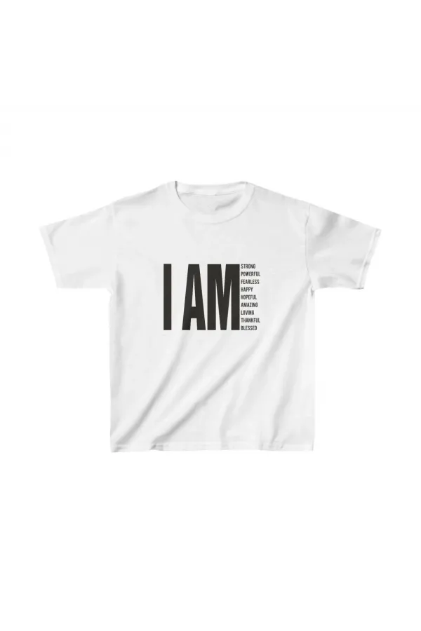 Unisex Çocuk Baskılı T-Shirt - Beyaz