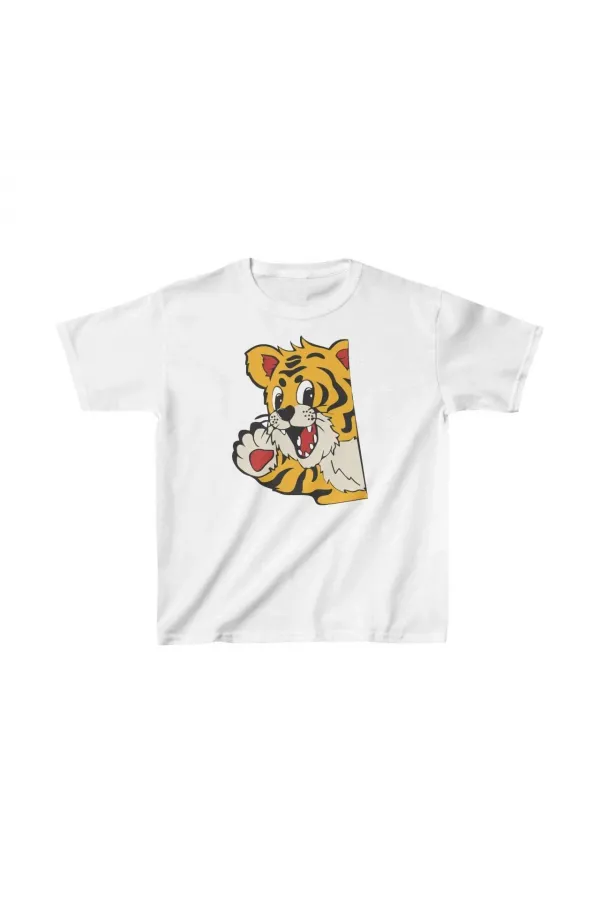 Unisex Çocuk Baskılı T-Shirt - Beyaz