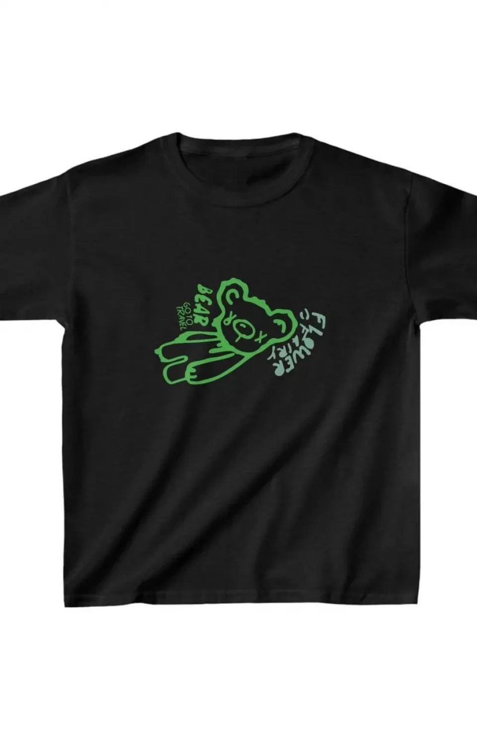 Unisex Çocuk Baskılı T-Shirt - Siyah