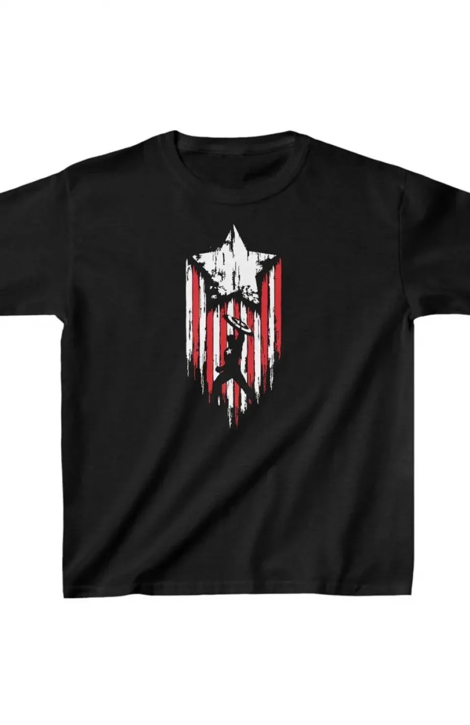 Unisex Çocuk Baskılı T-Shirt - Siyah