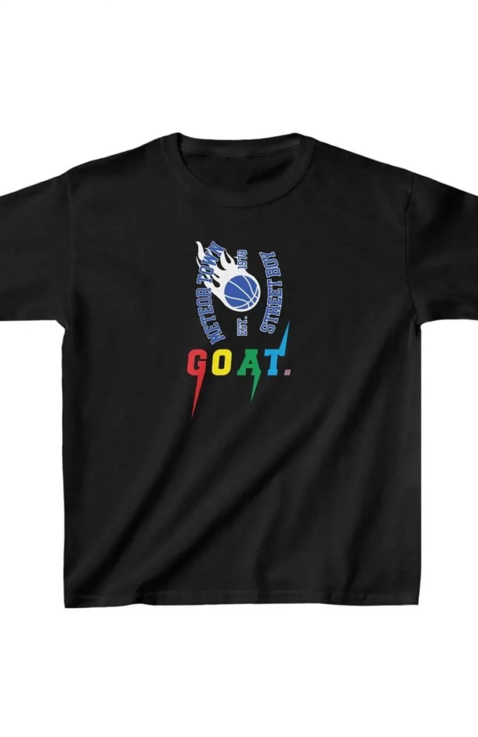 Unisex Çocuk Baskılı T-Shirt - Siyah