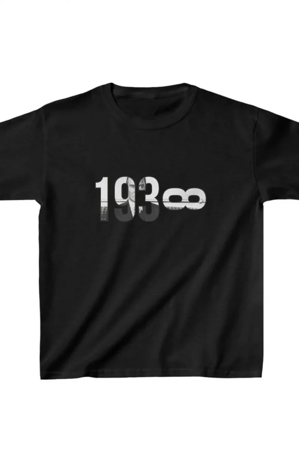 Unisex Çocuk Baskılı T-Shirt - Siyah