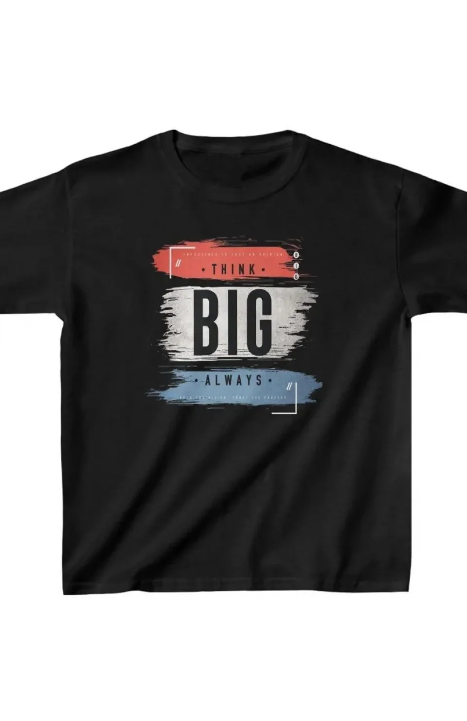 Unisex Çocuk Baskılı T-Shirt - Siyah