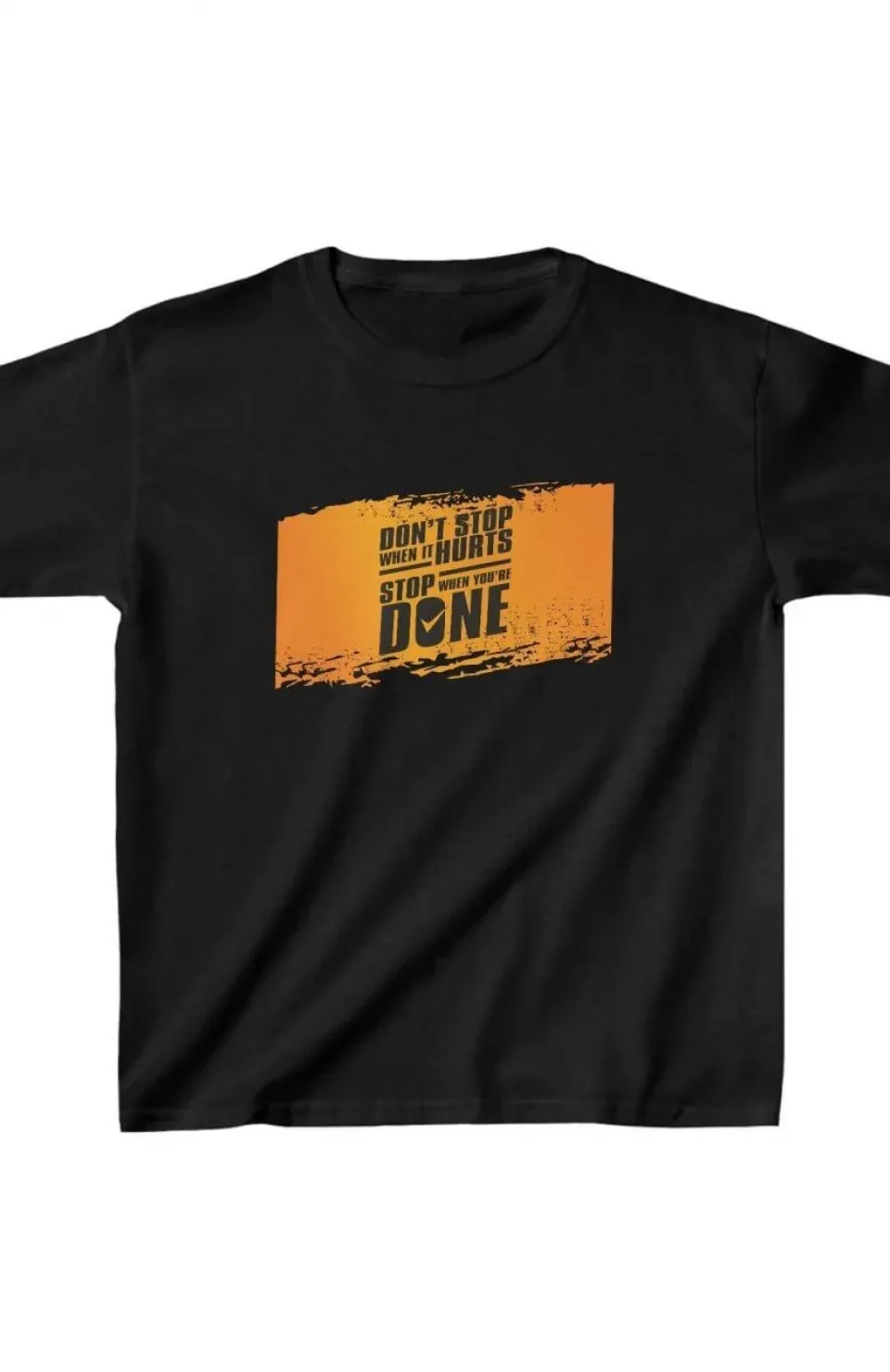 Unisex Çocuk Baskılı T-Shirt - Siyah