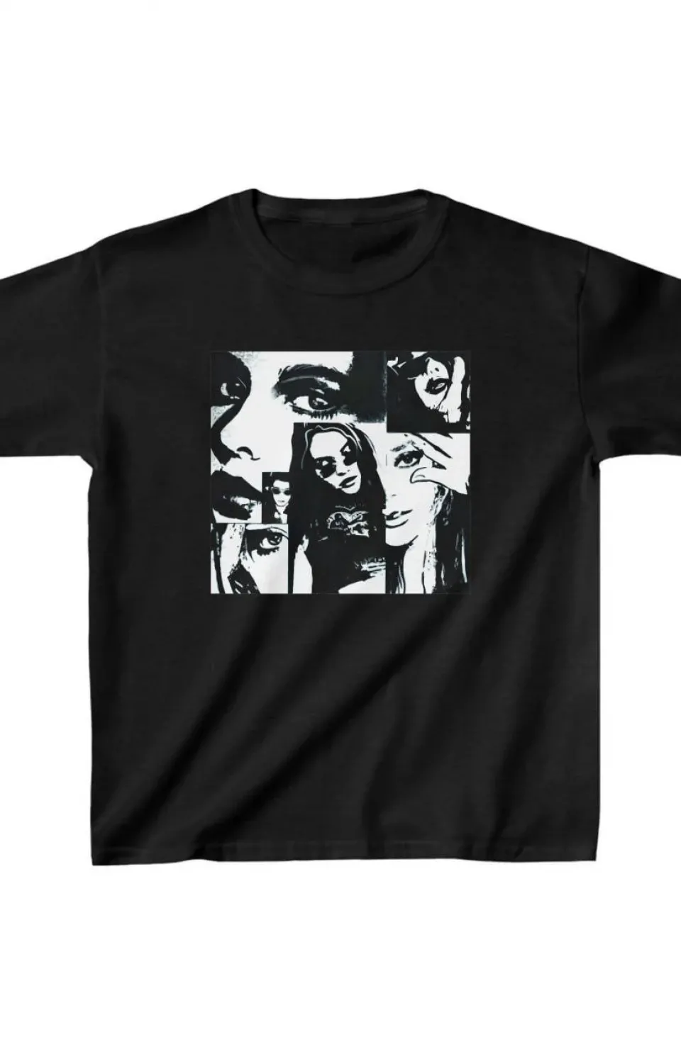 Unisex Çocuk Baskılı T-Shirt - Siyah