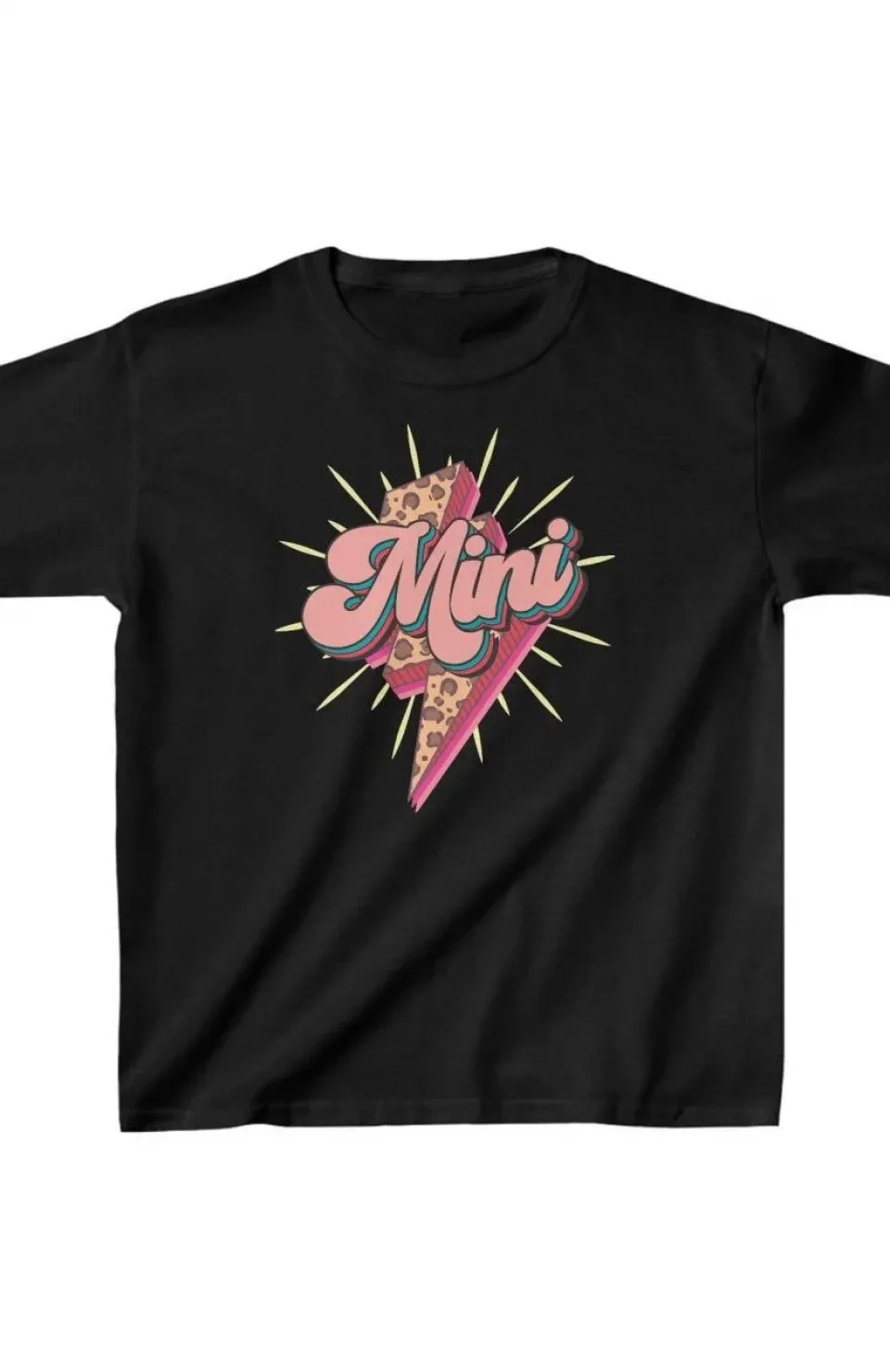 Unisex Çocuk Baskılı T-Shirt - Siyah