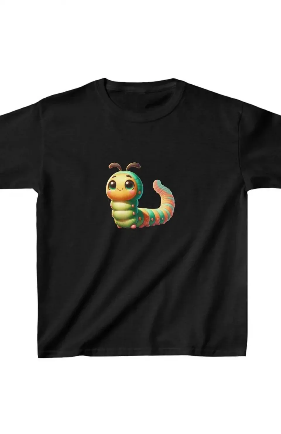 Unisex Çocuk Baskılı T-Shirt - Siyah