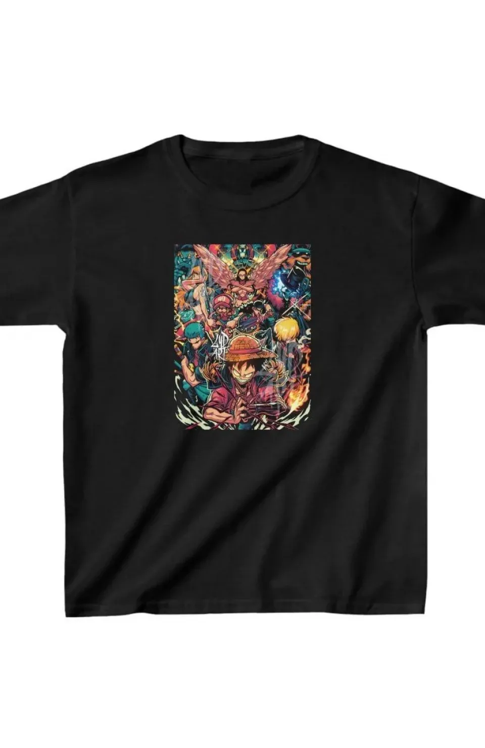 Unisex Çocuk Baskılı T-Shirt - Siyah