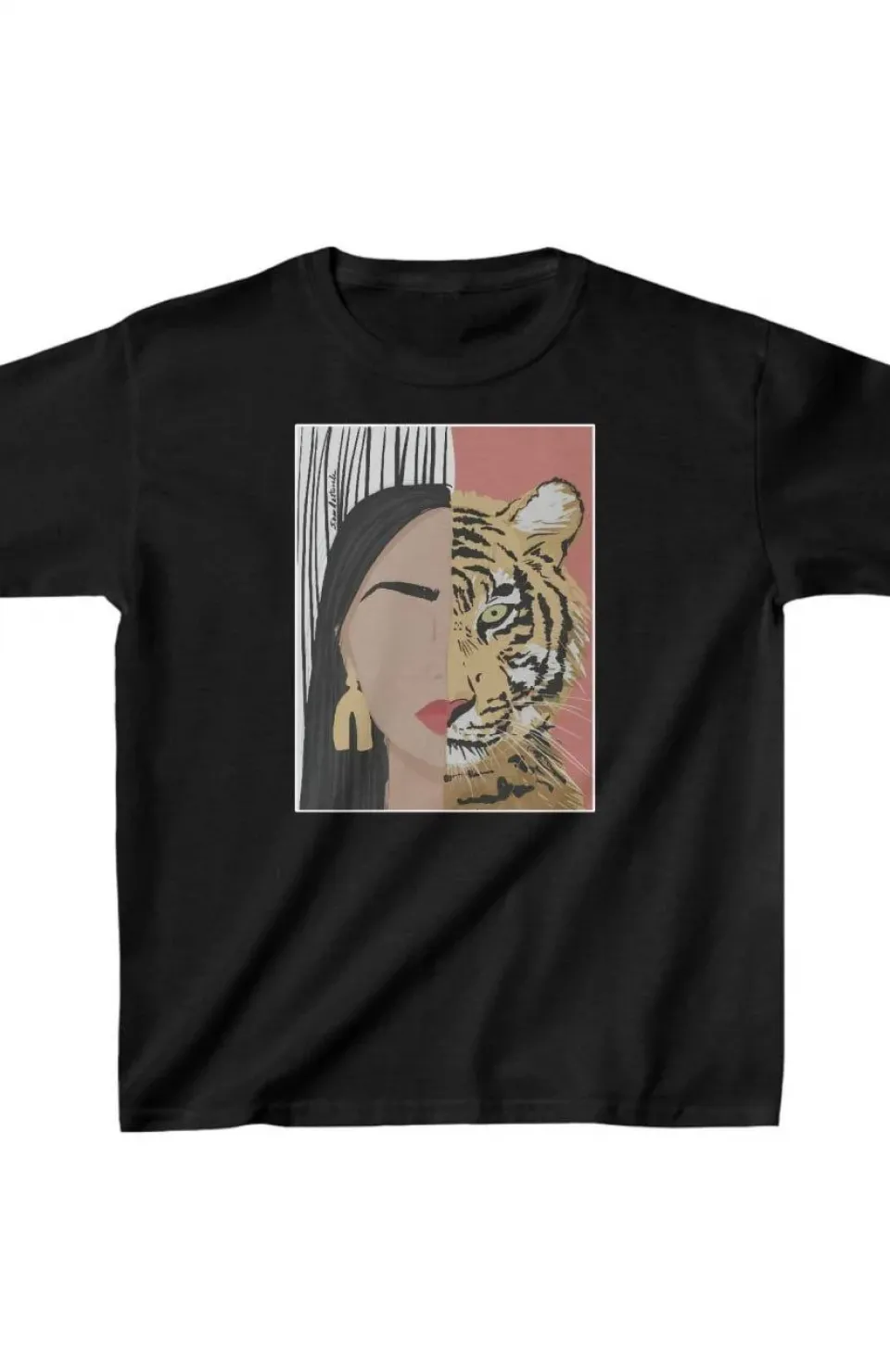 Unisex Çocuk Baskılı T-Shirt - Siyah