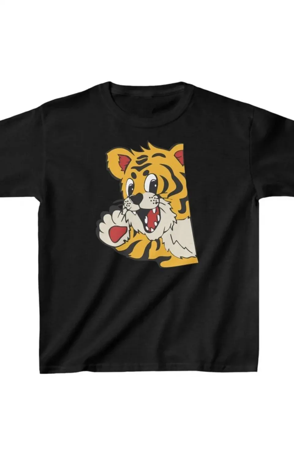 Unisex Çocuk Baskılı T-Shirt - Siyah