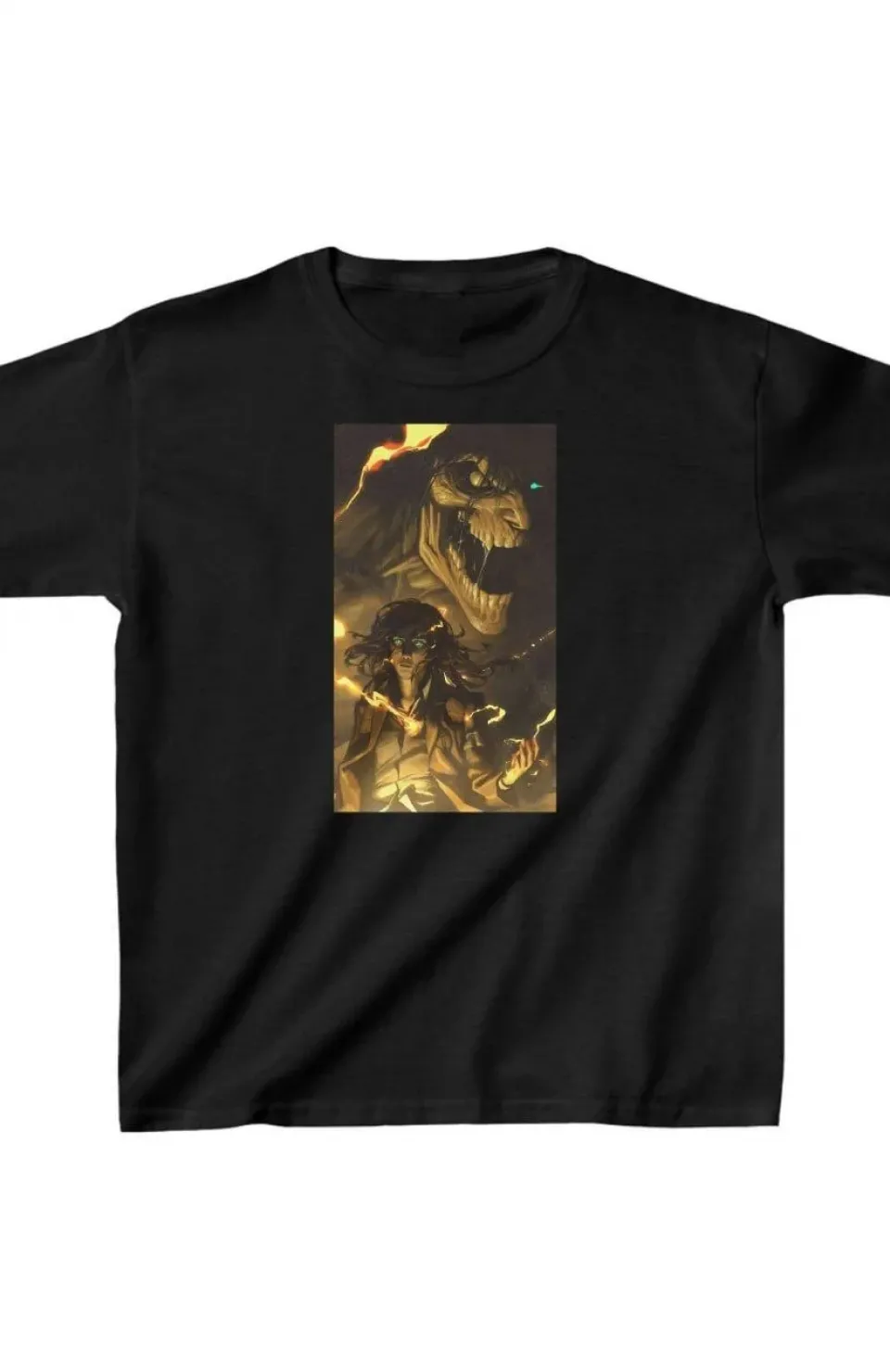 Unisex Çocuk Baskılı T-Shirt - Siyah