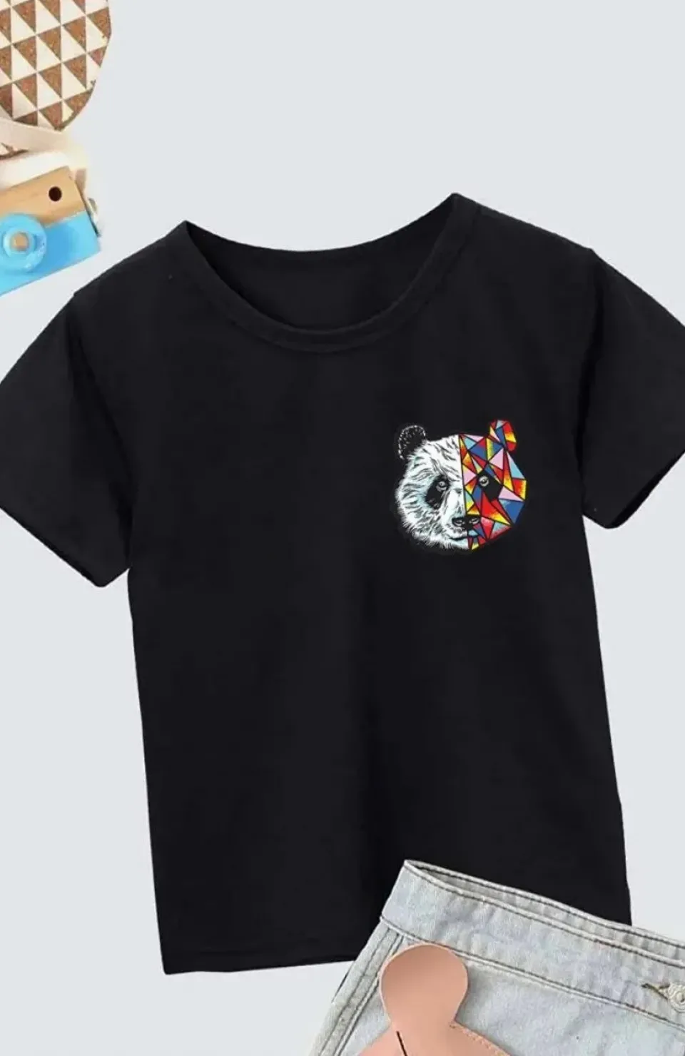 Unisex Çocuk Baskılı T-Shirt - Siyah Somersan Giyim | Kadın, Erkek ve Çocuk Moda