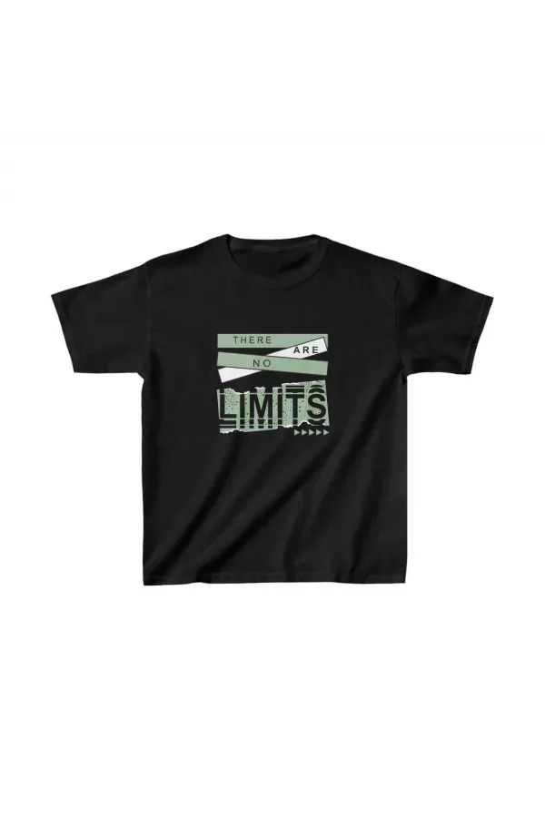 Unisex Çocuk Baskılı T-Shirt - Siyah