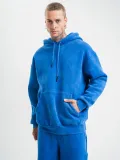 Unisex Double Oversize Kapşonlu Yıkamalı SweatShirt - Mavi Somersan Giyim | Kadın, Erkek ve Çocuk Moda