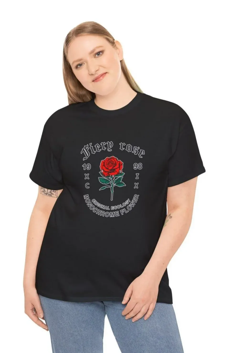 Unisex Kadın Bisiklet Yaka Baskılı T-Shirt - Siyah Somersan Giyim | Kadın, Erkek ve Çocuk Moda