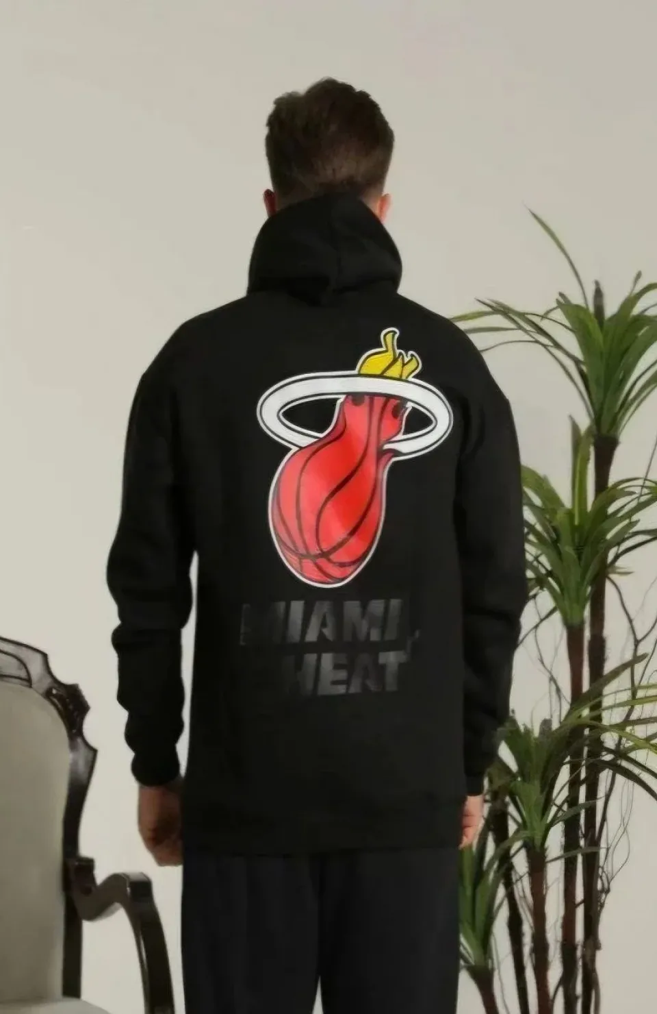 Unisex Kapşonlu Baskılı Sweetshirt - Siyah Somersan Giyim | Kadın, Erkek ve Çocuk Moda