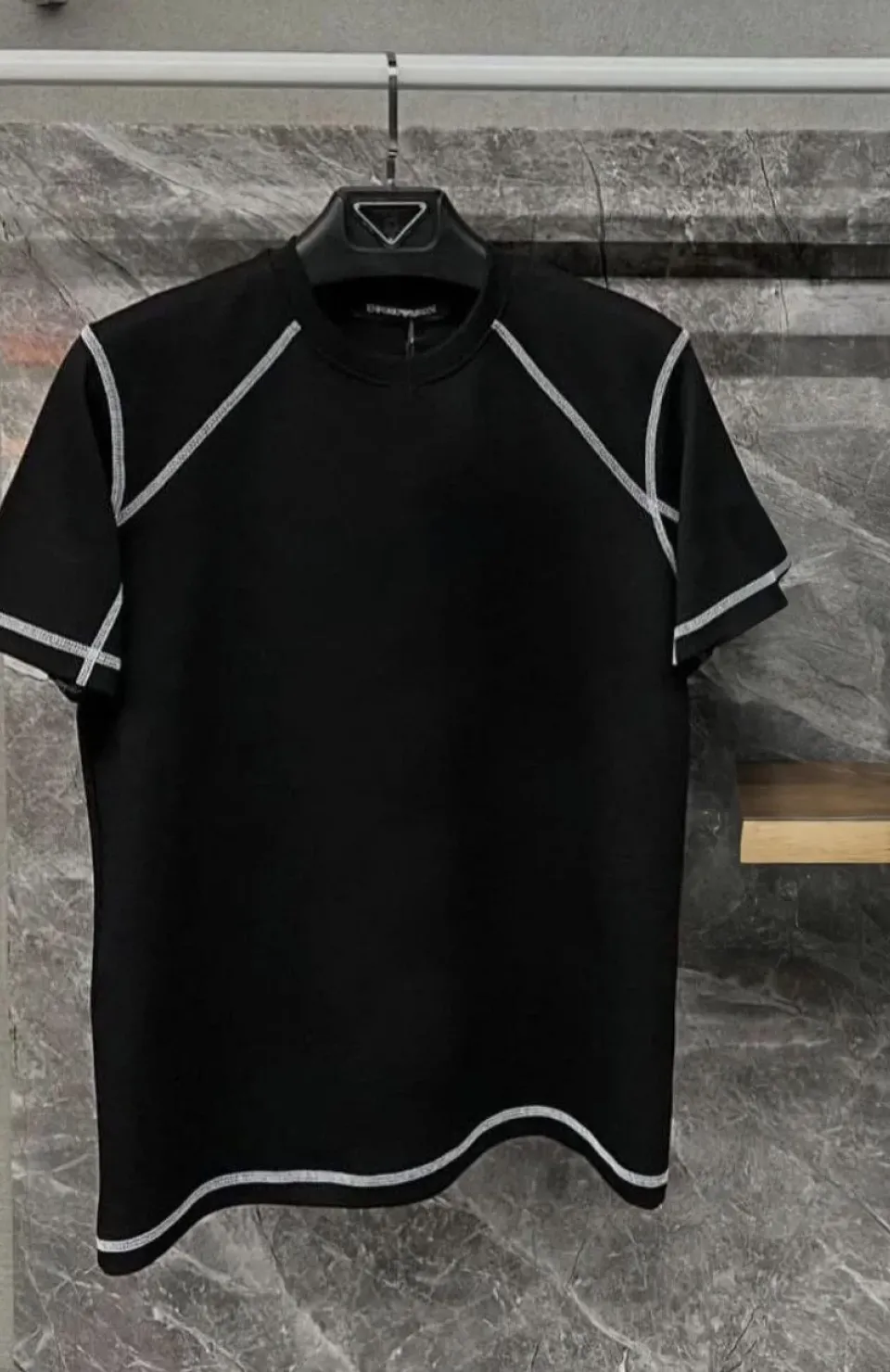 Unisex Karoyaka Dikişli Oversize T-Shirt - Siyah Somersan Giyim | Kadın, Erkek ve Çocuk Moda