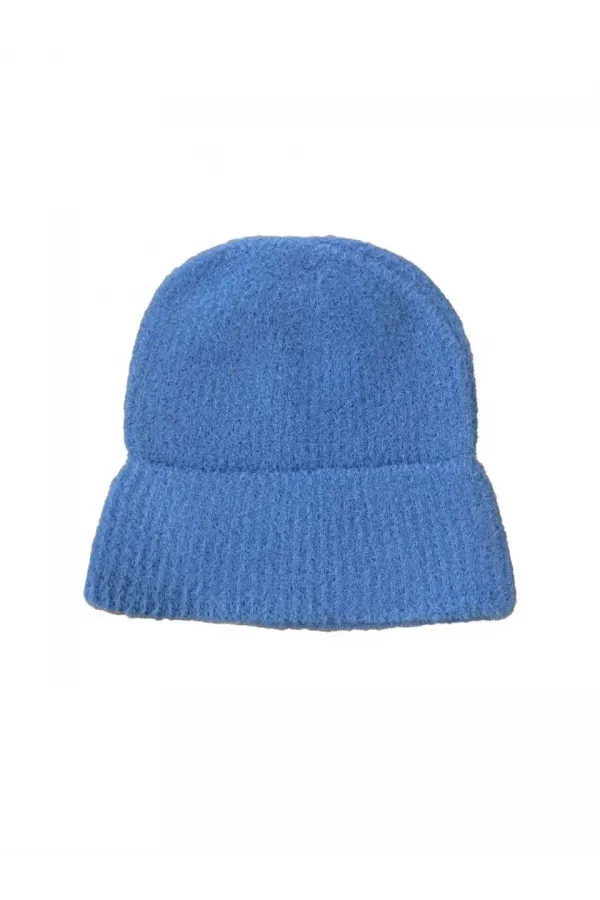 Unisex Tam Kalıp İnce Sakallı Triko Bere - Indigo