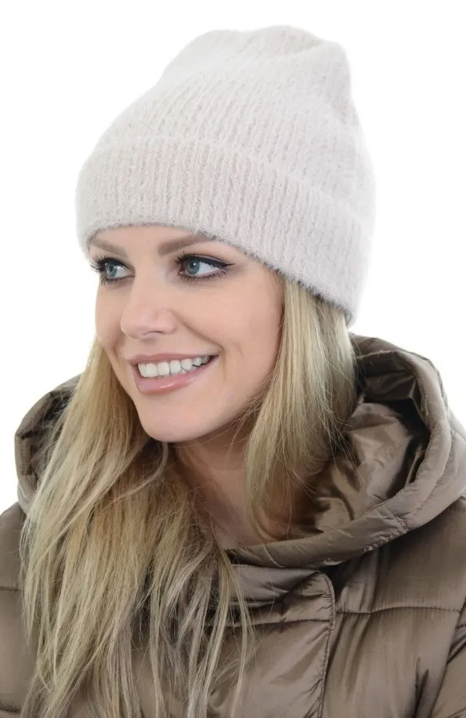 Unisex Tam Kalıp İnce Sakallı Triko Bere - Kırık Beyaz Somersan Giyim | Kadın, Erkek ve Çocuk Moda