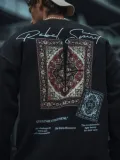 Uzun Kol Bisiklet Yaka Baskılı SweatShirt - Siyah Somersan Giyim | Kadın, Erkek ve Çocuk Moda