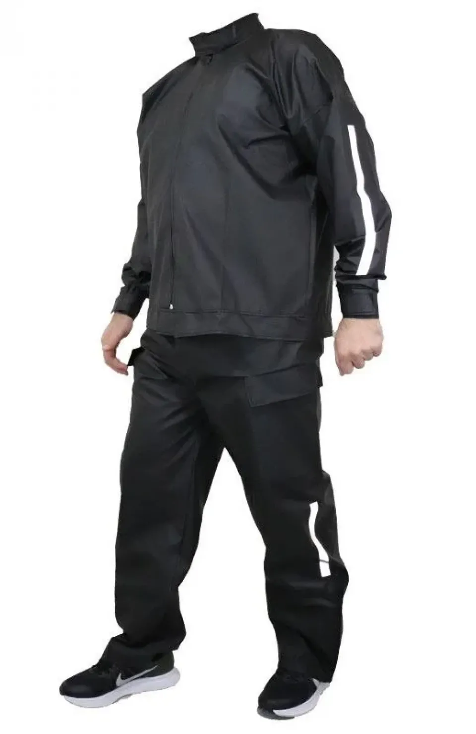 Yağmurluk Takım (Bahçıvan Tipi Askılı Pantolon ve Mont) - Siyah